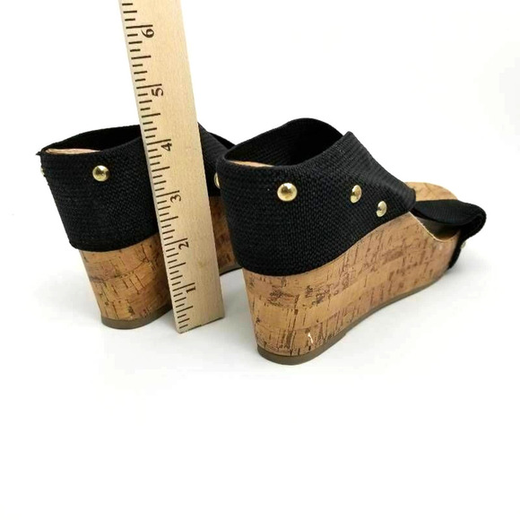 Montego Bay Club Slide Studded Sandals Black Sz 8 - Picture 6 of 12